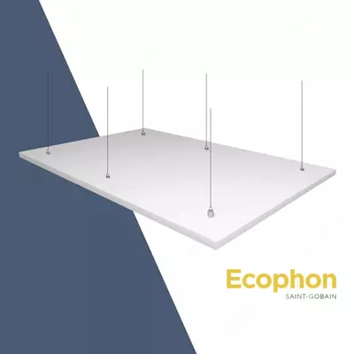 Akustik tovushni yutuvchi orollar Ecophon Solo Light shisha tolali