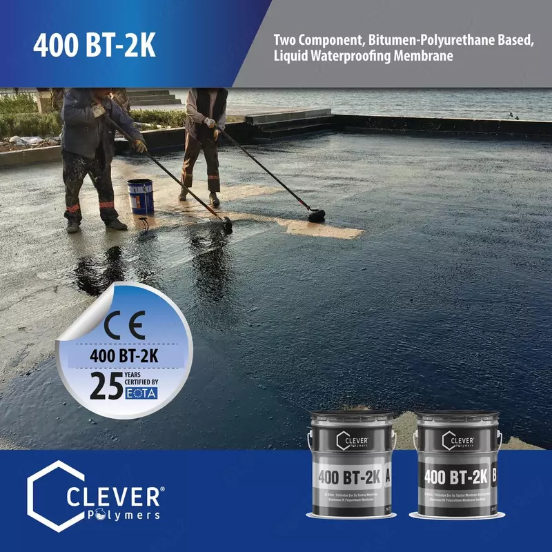 двухкомпонентный Жидкий Битум Полиуретановый Clever Polymers 400 BT Оптом и розница
