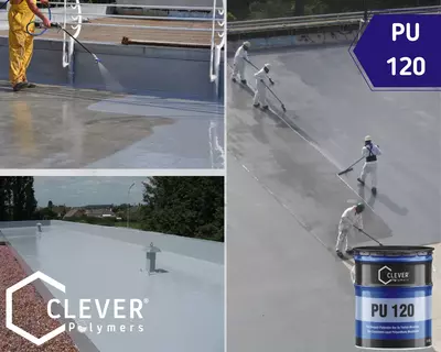 Гидроизоляция Полиуретановая УФ-стойкая PU Base 120 Clever Polymers OVERINSULATION MChJ