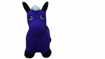 Мягкая игрушка ослик фиолетового цвета