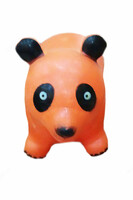 Резиновая игрушка панда оранжевого цвета. - по запросу