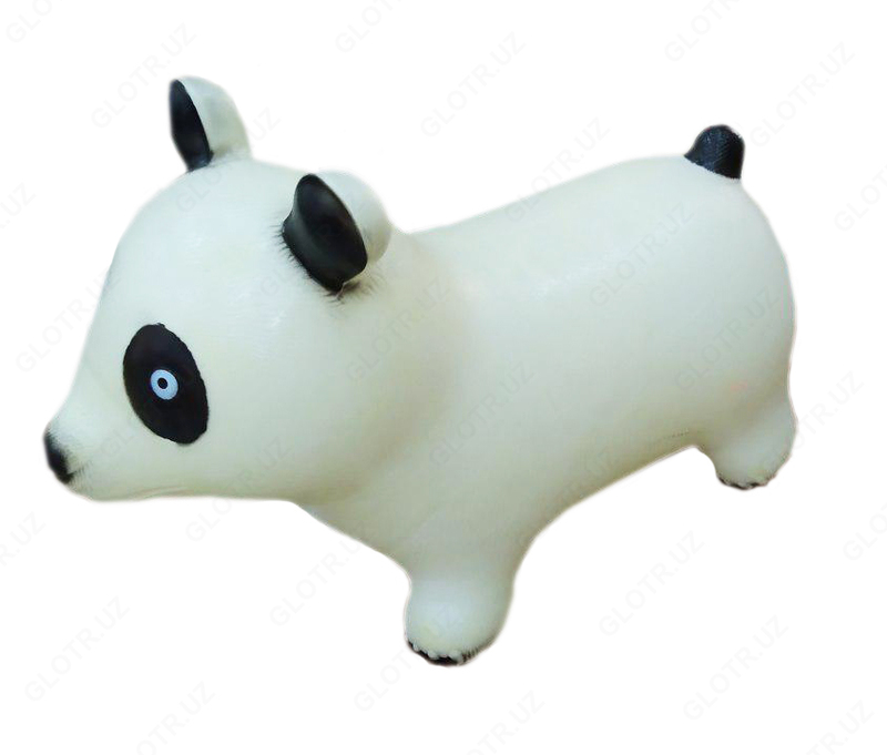 Резиновая игрушка панда белого цвета