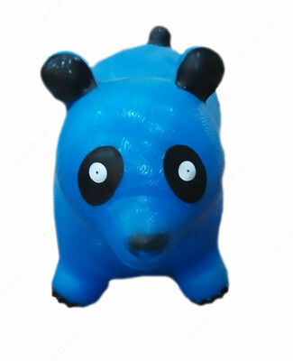 Резиновая игрушка панда синего цвета
