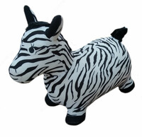 Мягкая игрушка зебра белого цвета с черными полосками