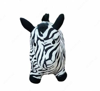 Мягкая игрушка зебра белого цвета с черными полосками - Цена по запросу