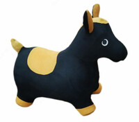 Мягкая игрушка ослик черного цвета.