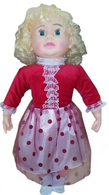 Детская кукла игрушка для девочек с платьем красного цвета