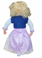 Детская кукла игрушка для девочек с платьем розового цвета и с джинсовой курточкой - по запросу