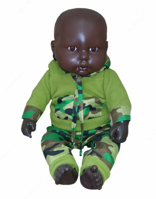 Детская кукла игрушка для девочек и мальчиков с комплектом оджеды цвета хаки