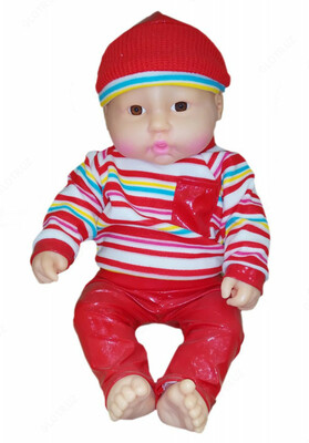 Детская кукла игрушка для девочек с комплектом оджеды красного цвета