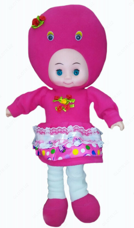Детская кукла игрушка для девочек с комплектом одежды малинового цвета