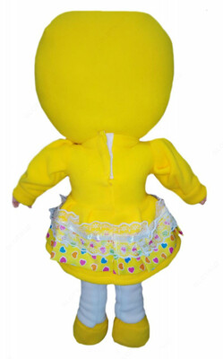 Детская кукла игрушка для девочек с комплектом одежды желтого цвета - Цена по запросу