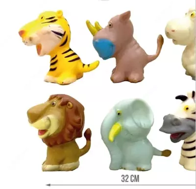 Kauchuk o'yinchoqlar to'plami "Yovvoyi hayvonlar" (RT-085) Assortiment