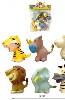 Narx so&#039;rov asosida Kauchuk o'yinchoqlar to'plami "Yovvoyi hayvonlar" (RT-085) Assortiment