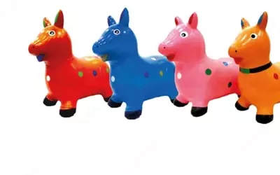 Мягкая игрушка-попрыгун "Музыкальный Ослик" (RT-046)