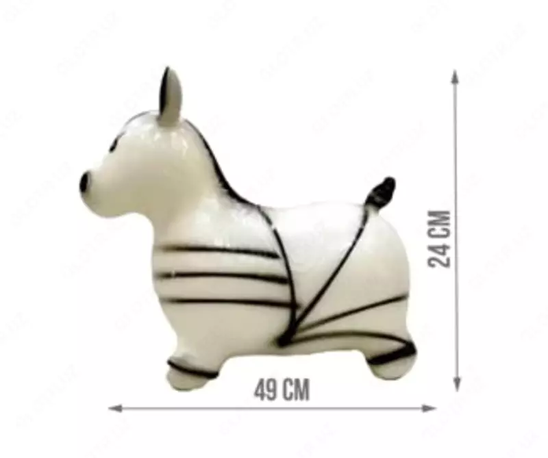 Мягкая игрушка-попрыгун "Зебра" (RT-042-2) - по запросу