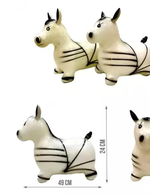 Мягкая игрушка-попрыгун "Зебра" (RT-042-2)