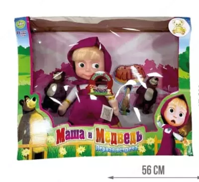 Игровой комплект игрушек "Маша и 2 Медведя" (RT-102-2)
