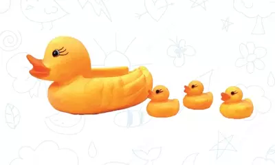 Набор резиновых игрушек "Утки", маленький. RT-026-1