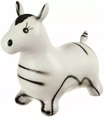 Резиновый попрыгун для малышей Зебра (Черно/белый)