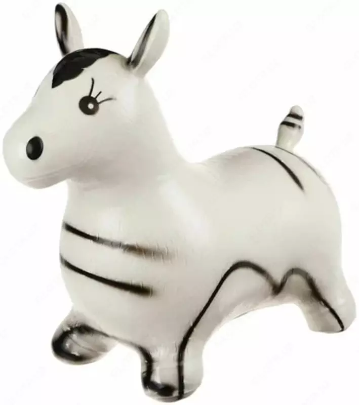 Резиновый попрыгун для малышей Зебра (Черно/белый)