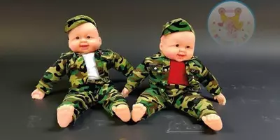  Кукла для девочек ПУПС в военной форме - 