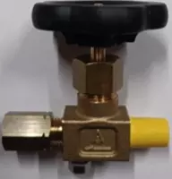 Игольчатый вентиль AC 09.02 DIN 16270 (с винтом сброса) Материал корпуса: Латунь -10...+120°C