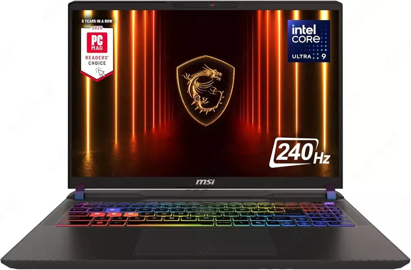 MSI Vector 16 HX AI o‘yin noutbuki (16 dyuym  240 Gs  QHD+): Intel Core Ultra 9-275HX  NVIDIA GeForce RTX 5070Ti 