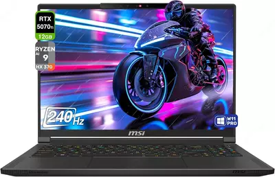 MSI Stealth A16 AI+ o‘yin noutbuki: AMD Ryzen AI 9 HX-370 protsessori  32 GB LPDDR5x tezkor xotirasi 