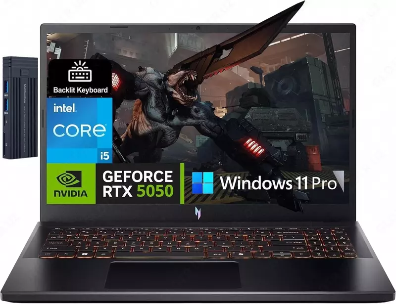 Acer Nitro V 16 dyuymli o‘yin noutbuki  WUXGA  180 Gs  Intel Core 7 240H  16 GB DDR5  - 