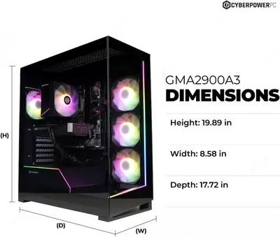  CyberPowerPC Gamer Master o‘yin kompyuteri: AMD Ryzen 7 8700F (4 1 GHz)  GeForce RTX 5060 Ti (8 GB)  16 GB DDR5  1 TB PCIe 4.0 SSD  WiFi qo‘llab-quvvatlash  Windows 11 Home (GMA2900A3) - 