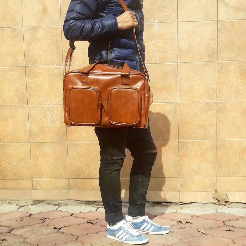 Спортивная сумка унисекс из цветной эко-кожи