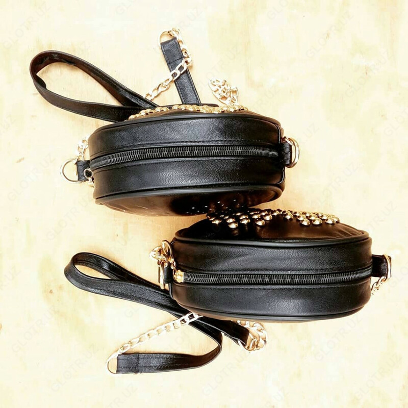 Сумка женская с заклёпками из натуральной кожи - 100 000 сум