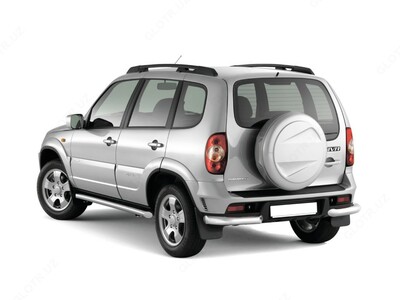 Защита заднего бампера угловая Ø63мм (нерж) CHEVROLET NIVA