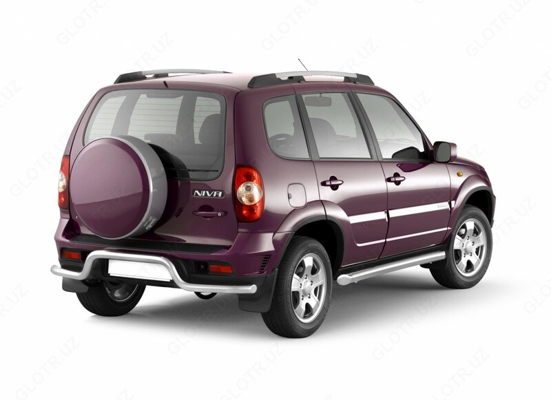 Защита заднего бампера под фаркоп Ø51мм (нерж) CHEVROLET NIVA