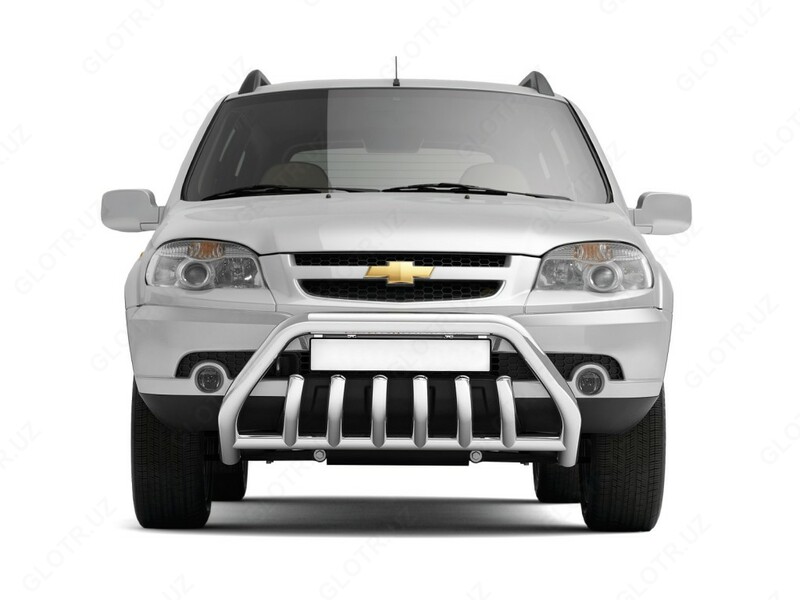 Защита переднего бампера "Люкс" Ø63/51мм (нерж) CHEVROLET NIVA
