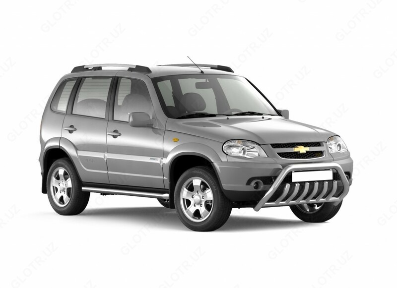 Защита переднего бампера "Люкс" Ø63/51мм (нерж) CHEVROLET NIVA