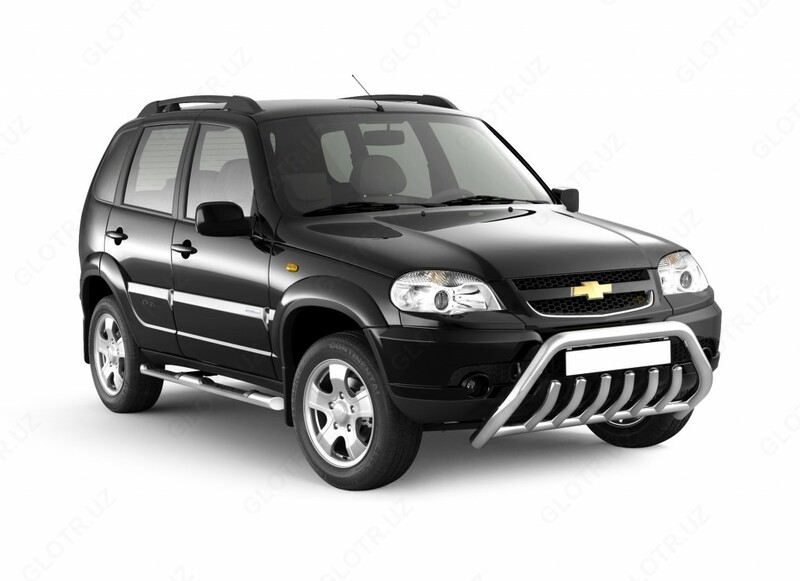 Защита переднего бампера "Люкс" Ø63/51мм (нерж) CHEVROLET NIVA
