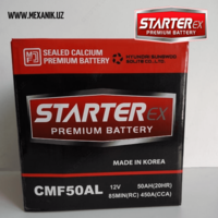 АККУМУЛЯТОР STARTEREX 6СТ 50AH (Ю.КОРЕЯ) - 756 000 сум