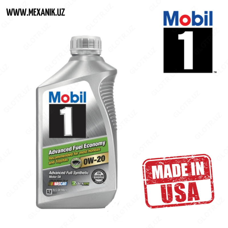 Масло моторное Mobil 1 0w20 Advanced Fuel Economy Dexos 2 1 U.S. Qt (946 ml.) (Производство США)