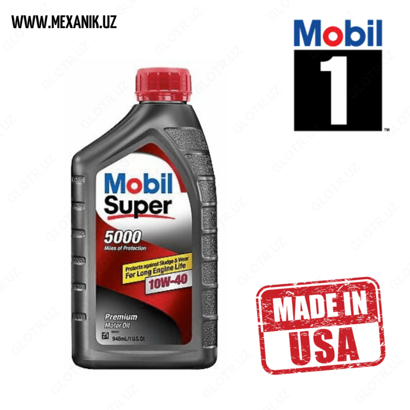 Масло моторное Mobil Super 5000 10w40 1 U.S. Qt (946 ml.) (Производство США)