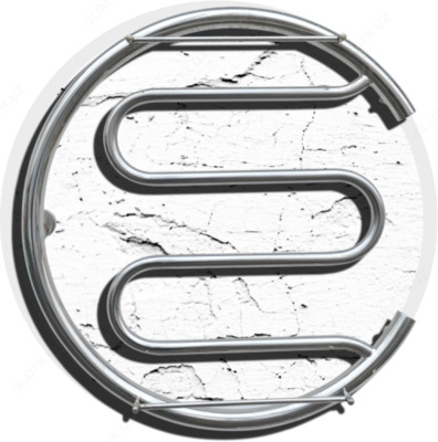 Полотенцесушитель (Луна) высота 75 см. ширина 70 см. по центру 48 см.