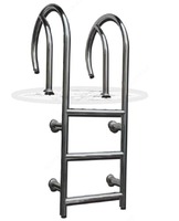 Лестница для бассейна 3-х ступенчатая с круглыми ступеньками