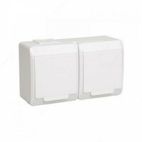 ВС10-2-0-КБ Выключатель 2кл 10А КВАРТА (белый)