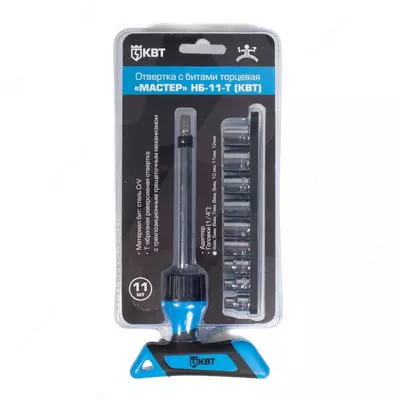Набор НБ-11-T (КВТ) Т-образная отвертка со сменными головками