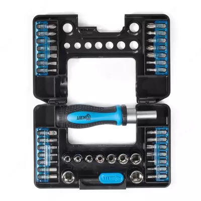 Набор НБ-38 (КВТ) Отвертка реверсивная со сменными битами