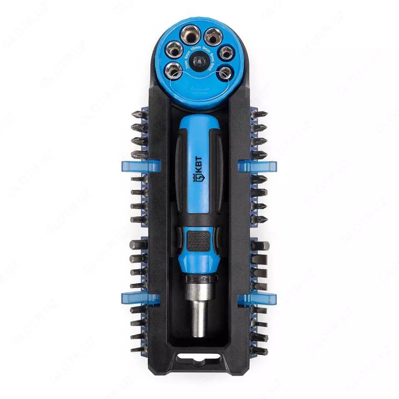 O'zaro almashtiriladigan boshli NB-11-T (KVT) T shaklidagi tornavida to'plami