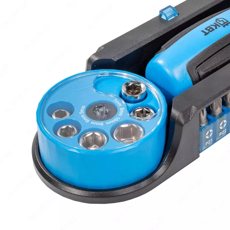 O'zaro almashtiriladigan boshli NB-11-T (KVT) T shaklidagi tornavida to'plami