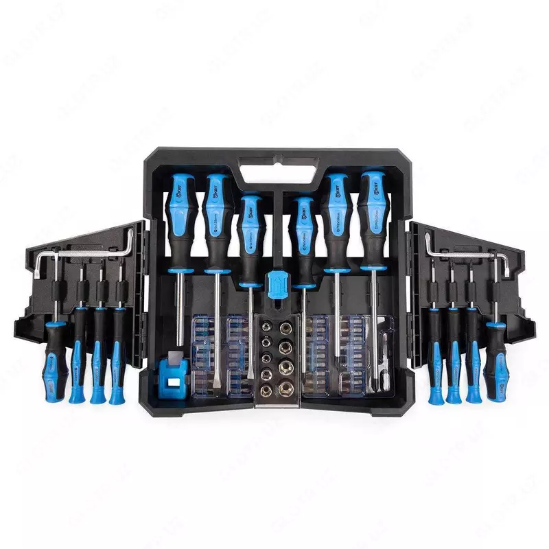 O'zaro almashtiriladigan boshli NB-11-T (KVT) T shaklidagi tornavida to'plami