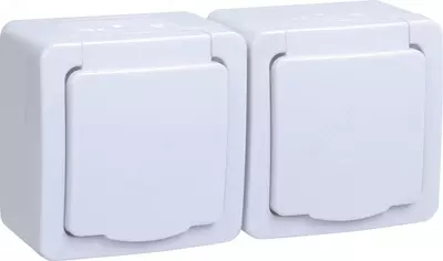 Rsb22-3-Gpbb rozetkasi 2m s/k o/y IP54 (qopqoq rangi: oq) Hermes PLUS